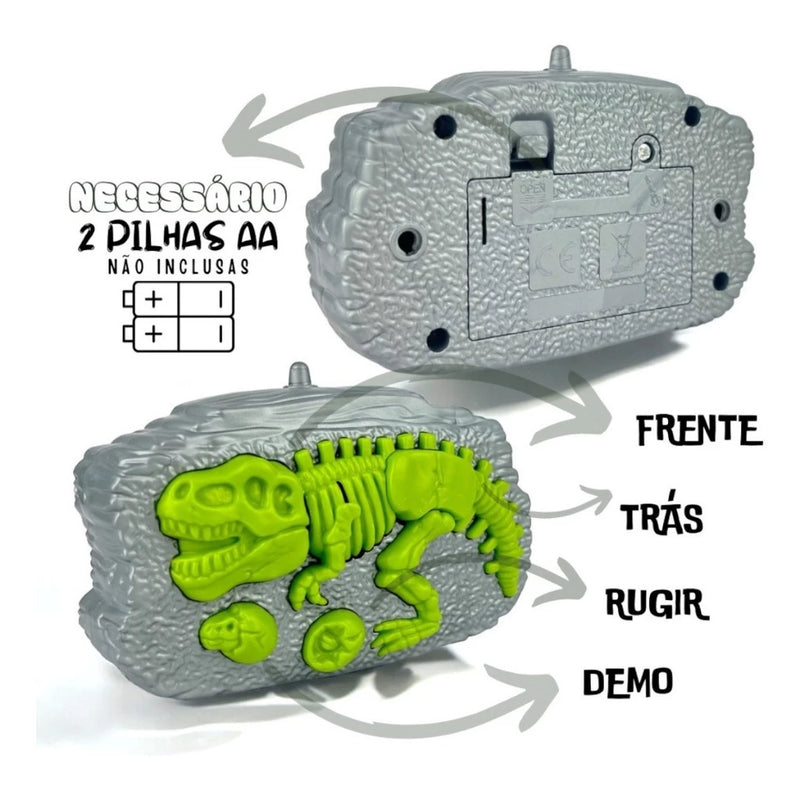 Dinossauro de Controle Remoto Recarregável - Velociraptor