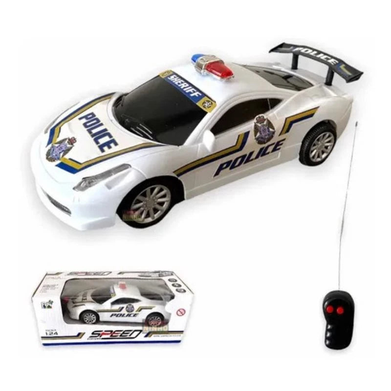 Patrulha Max – Carro de Polícia RC com Luzes e Controle 2 Canais
