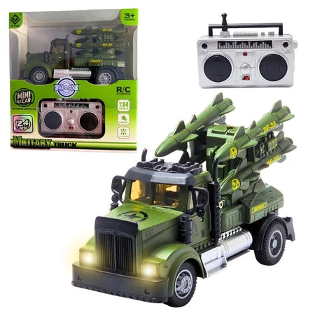 Caminhão Militar de Controle Remoto – Mísseis e Luzes LED