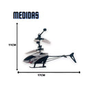 Mini Helicóptero de Controle Remoto - Luzes LED